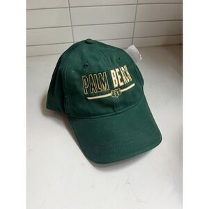 Palm Beach Florida Cap Hat Green Gold Yellow Mens Adjustable Embroidered Tourist